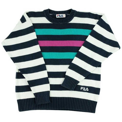 Vintage Fila Stripe Embroidered Sweater - M