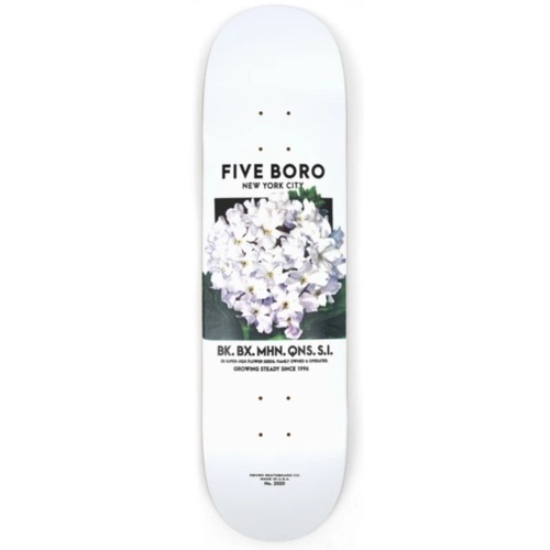 5BORO Seeds White Skateboard Deck 8.5"