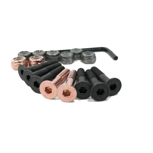 Trinity 1" Black and Rose Allen Skateboard Hardware