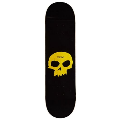 Zero Single Skull Black Yellow 8.0" Skateboard Deck