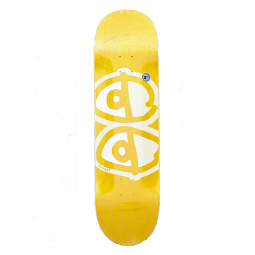 Krooked Team Eyes Skateboard Deck Yellow 8.06"