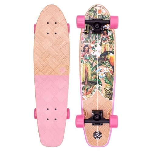 z Flex Banana Train Skateboard Pink 29"