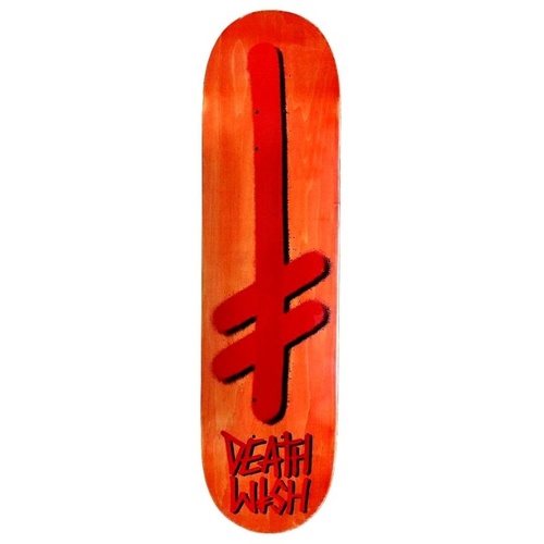 Deathwish Spray Logo Org/Red 8.0"