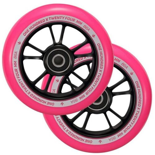 Envy Scooter Wheel 100mm Black/Pink PAIR
