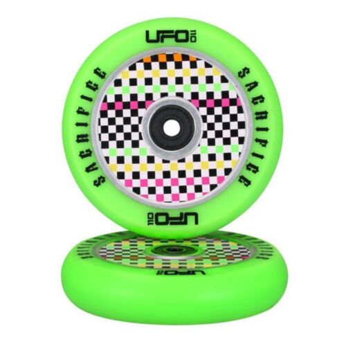 Sacrifice Scooters Ufo Wheels Polka Dot Green
