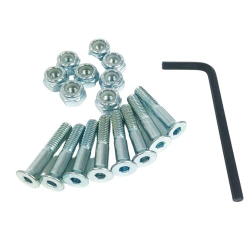 Trinity 1" Silver Skateboard Hardware