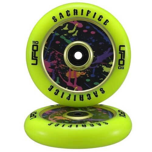 Sacrifice Scooters Ufo Wheels Paint Splat Yellow