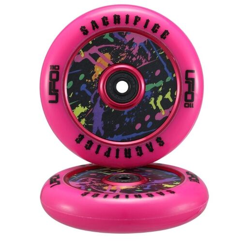 Sacrifice Scooters Ufo Wheels Paint Splat Pink