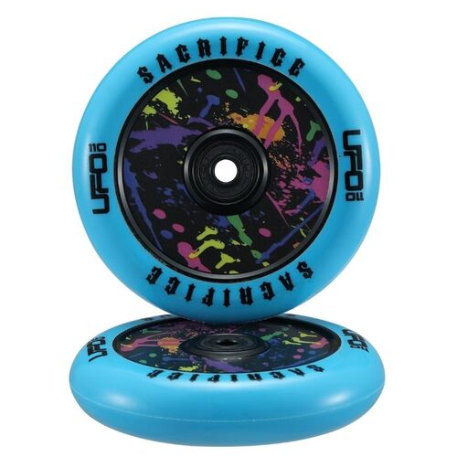 Sacrifice Scooters Ufo Wheels Paint Splat Blue