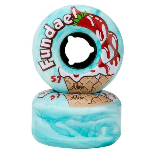 Moxi Fundae Hybrid Teal Rollerskate Wheels