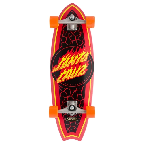 Santa Cruz Flame Dot Shark SurfSkate 9.85''