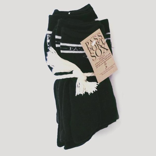 Passport Skate Socks 5 Pack Black