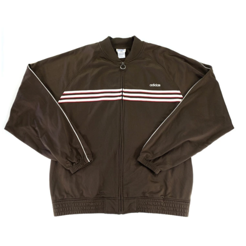 Vintage Adidas Windbreaker Brown X Large