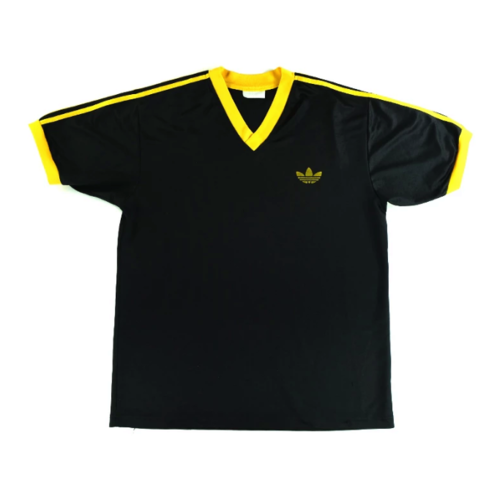 Vintage Adidas Tee Black/Yellow Large