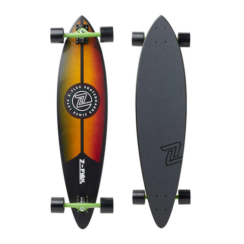 Z Flex Pin Tail Rasta Longboard 38"