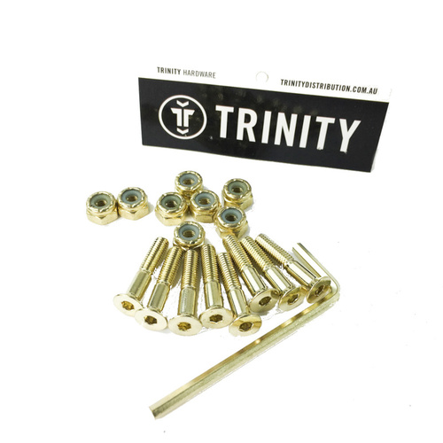 Trinity Gold 1" Allen Skateboard Hardware